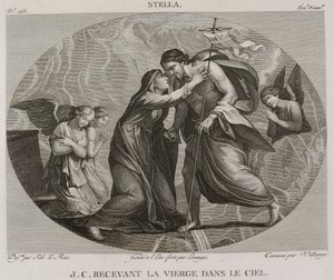 Jesus Christ Receiving the Virgin in Heaven by Denis Sebastien Leroy