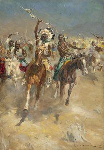 Charging Indians on Horseback