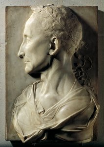 Profile of a Laure man once known as Julius Caesar by Desiderio da Settignano
