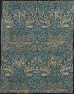 Panel Entitled Peacock and Dragon by Designed by William Morris