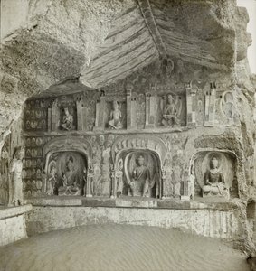Statues of Buddhas and Bodhisattvas, Cave 259, North Wall, Dunhuang Caves, China