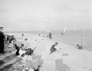 On the shore of Biscayne Bay, Miami, Florida, c.1905
