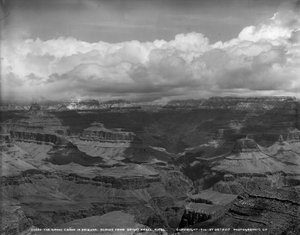 The Grand Canyon in Arizona across from Bright Angel Hotel by Detroit Publishing Co.