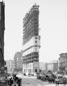 Times Building Under Construction, 42nd Street and Longacre Square, New York City, USA, c.1904