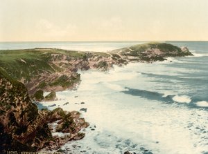 Towan Head, Newquay, Cornwall, England by Detroit Publishing Co.