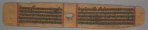 Jain Monk Holding a Flower Venerated by a Royal Follower