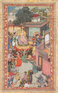 Circumcision ceremony for Akbar’s sons, painting 126 from an Akbar-nama Book of Akbar...