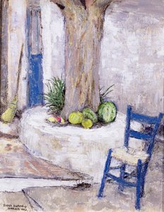 Blue Chair by the Tree