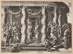 Christ and the Woman Taken in Adultery by Diana Scultori