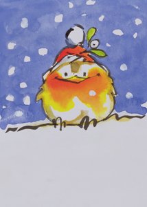 Christmas Robin by Diane Matthes