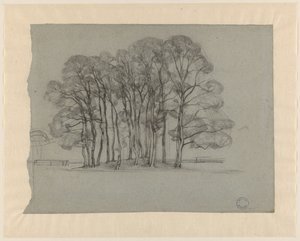 Group of Trees on a Low Hill by Dick Ket