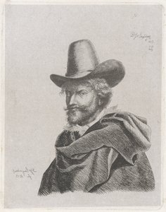 Portrait of Peter Paul Rubens with Cloak and High Hat
