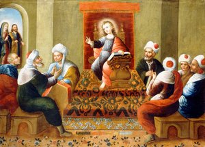 Christ and the Doctors by Diego Quispe Tito