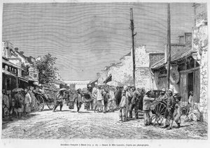 French Residence in Hanoi. Engraving by Lancelot, after a photograph, to illustrate the story 