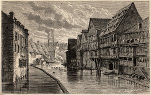 Old Tanneries in Ulm by Dieudonne Auguste Lancelot