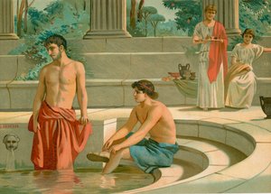 Telemachus and Pisistratus in the palace of Menelaus by Dionisio Baixeras Verdaguer