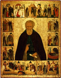 Saint Dmitry Prilutsky with scenes from his life by Dionysius