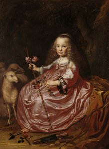 Portrait of Clara Alewijn, Daughter of Abraham Alewijn and Geertruid Hooftman by Dirck Dircksz. van Santvoort