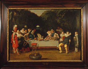 Elegant Figures feasting in an Arbour