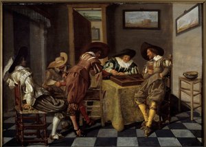 The Part of Tric Trac (Old Game of Backgammon) by Dirck Hals