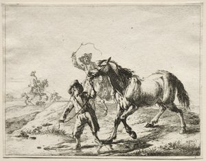 A Boy Taking a Horse to Drink by Dirck Stoop
