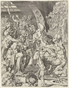 Mocking of Christ (The Fall and Redemption of Mankind through the Life and Passion of Christ) (series title) by Dirck Volckertsz. Coornhert (attributed to)