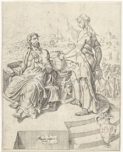 Conversation with the Samaritan Woman (The Fall and Redemption of Mankind through the Life and Passion of Christ series) by Dirck Volckertsz. Coornhert (attributed to)