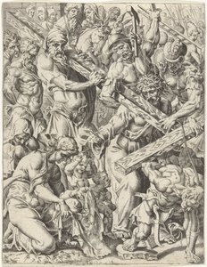 Carrying of the Cross (The Fall and Redemption of Mankind through the Life and Passion of Christ series) by Dirck Volckertsz. Coornhert (attributed to)