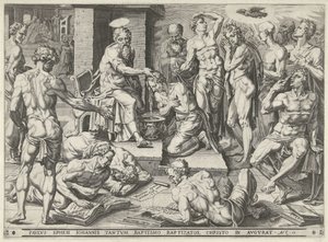 Paul Baptizing the Inhabitants of Ephesus by Dirck Volckertsz. Coornhert (attributed to)