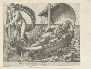 Fortune Does Not Favour Those Who Fall Asleep; Patience as the Victor of Fortune (Proverbs about Fortuna series) by Dirck Volckertsz. Coornhert