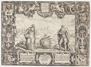 Heraclitus and Democritus, or Admonition to Endurance and Forbearance by Dirck Volckertsz. Coornhert