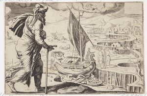 Jonah Fleeing the Presence of the Lord by Dirck Volckertsz. Coornhert