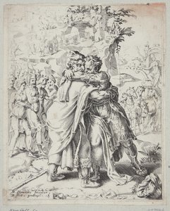 Joseph Embracing His Father