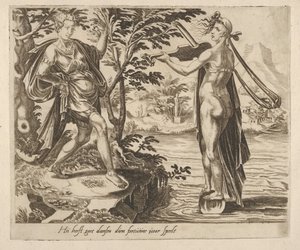 The One to Whom Fortune Is Playing Will Dance Merrily from Six Sayings about Fortune, ca. 1560 by Dirck Volkertsen Coornhert