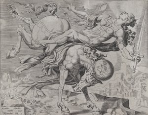 The World Disposing of Justice, from The Unrestrained World, Plate 1