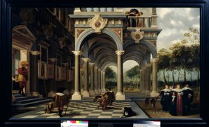 Bowl players by Dirck van Delen