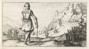 Man in Doublet in a Mountain Landscape by Dirk Eversen Lons