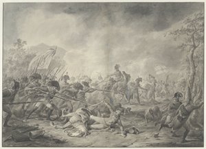 Capture of the Russian General Hermann during the Battle of Bergen, 1799 by Dirk Langendijk (signed by artist)