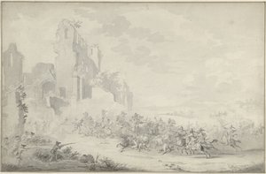 Battle Between Cavalry and Infantry