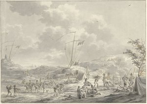 Camp of the Russian Army at Callantsoog in 1799 by Dirk Langendijk