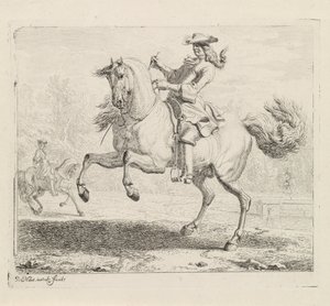 Rearing Horse with Rider