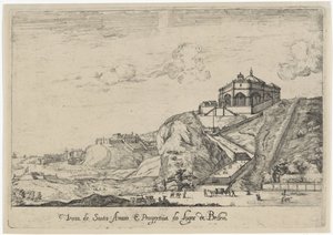 View of the Church of Santo Amaro in Lisbon (title on object: Vista de Santo Amaro e Prospectiva do Lugar de Bellem) (series title: Views of Lisbon) by Dirk Stoop
