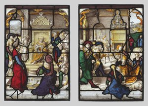 The Judgment of Solomon and Esther before Ahasuerus (pair) by Dirk Vellert