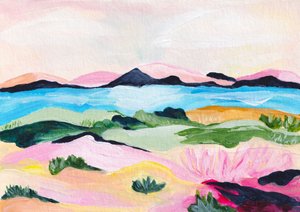 Colorful Mountain Lake