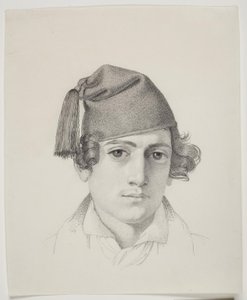 Portrait of a Young Man with a Tassel Hat by Ditlev Blunck