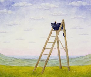The Ladder Cat by Ditz