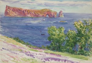 Shore Scenes with Trees and Cliff by Dodge Macknight