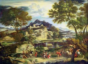 Meeting of David and Abigail by Domenichino (1581-1641) (circle of)