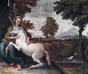 A Virgin with a unicorn