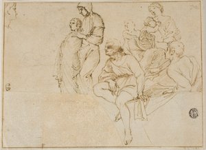 Figures on Balustrade by Domenichino